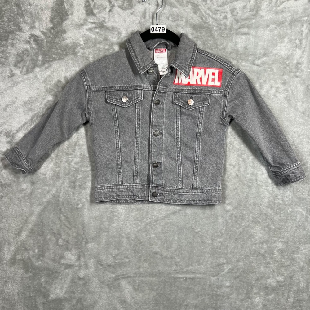 Marvel Jean‎ Jacket Kids 4T Gray - Picture 2 of 10